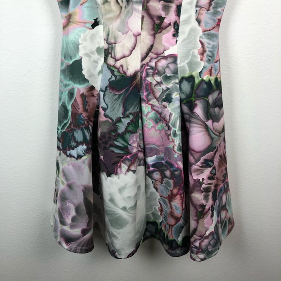 Ted Baker floral Mah pleated A line cocktail dress - Picture 6 of 8
